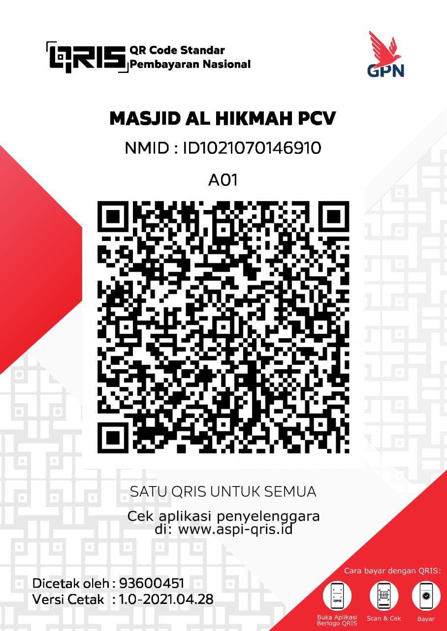QRIS Resmi Masjid Al-Hikmah PCV
